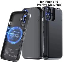 USB-C-Akkuhülle für iPhone 16/16 Pro/16 Pro Max/16 Plus, tragbare kabellose Ladeabdeckung, Powerbank, erweiterter Akku