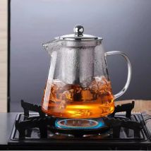 Teiera in vetro addensato resistente al calore filtrabile da 400 ml/1350 ml Teiera per fiori in vetro ad alto borosilicato Set da tè in vetro riscaldabile