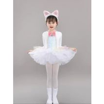 Children Long Sleeves Cat Contemporary Dance Wear Kids Short Sleeve Modern Dance Jazz Costumes For Girls Dance Costumes