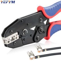 Strumento di crimpatura YF-056FL per terminali a canna aperta con bandiera non isolata 4.8/6.3 Utensili elettrici AWG 20-13 (0.5-2.5mm2) YEFYM