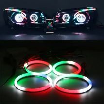 RGB Angel Eyes Halo Anelli Luce con indicatore di direzione APP Bluetooth per KTM RC390 RC200 RC125 BAJA RS200 Ringlight multicolore