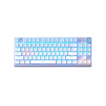 AULA F3001 Mechanical Keyboard Bluetooth Wireless Three Mode Metal Panel Two-color Injection Molding Cool Backlight Effect 87Key