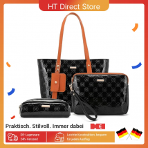 Set di borse da donna Miss Lulu, borsa Shopper media, Set di 3 borse a tracolla per donna, borsa elegante