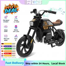 RCB Kids Elektromotorrad R9, 200 W, 5,2 Ah, batteriebetriebenes Elektromotorrad für Kinder, Reichweite 12–15 km, 3 Geschwindigkeitsstufen, Musik, Elektromotorrad für Jungen und Mädchen