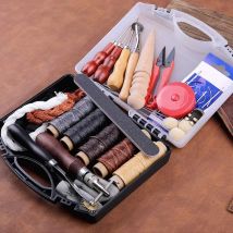 22/28/32 Stück/Set Leder-Werkzeugset, Leder-Arbeitswerkzeug, Lederhandwerkswerkzeuge und Zubehör mit Leder-Schneidewerkzeug-Set