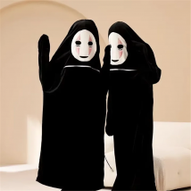 Paare Kostüm Robe Herren Gesichtslos Halloween Cosplay Niedlich Kigurumi Sand Skulptur Damen Home Jumpsuit Pijama Kein Gesicht