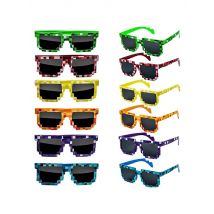 1-12Pcs Pixel sunglasses Retro Pixel glasses  Adult boys and girls Photo props birthday party supplies