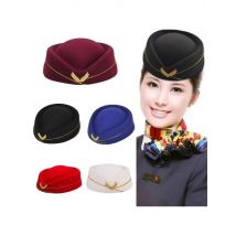 652F Stewardess Hat Air Hostesses Hat Hat Party Hats Formal Uniform Caps Accessory Women Party Cosplay