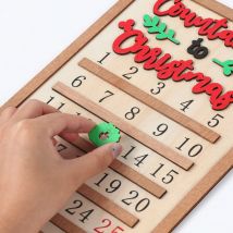 Weihnachts-Countdown-Adventskalender aus Holz, Weihnachtsdekoration für Zuhause, 2025, Anhänger, Weihnachtskalender, Nummer, Datum, Navidad, Neujahr