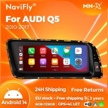 NaviFly autoradio da 8.8 pollici CarPlay Auto Android 14 per Audi Q5 2010-2017 8 Core BT navigazione GPS DSP 4G WIFI lettori multimediali