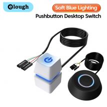 Elough LED-Leuchten, Computer-Desktop-Schalter, PC-Motherboard, externer Start, Ein-/Aus-Taste, 1,8 m Verlängerungskabel für Zuhause und Büro