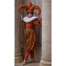 Women Men Fansy Clown’s Costume Suit With Hat Full Set Carnival of Venice Fancy Costumes Custom Made