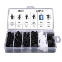 100 Stück Auto Befestigungs clip gemischte Karosserie Push Retainer Pin Niet Stoßstange Tür verkleidung Befestigungs kit Auto Clips Box Tasche Verpackung