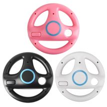 Volante da corsa in plastica a 3 colori per telecomando Nintendo Wii Volante da corsa per controller di giochi da corsa Wii Kart