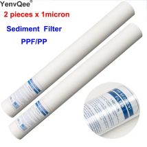 2 pezzi 20 POLLICI 1 MICRON PPF/CARTUCCIA FILTRO Acqua di SEDIMENTO Depuratore Acqua Cartuccia Filtro Anteriore Acquario PER OSMOSIS REVERSE