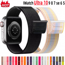 Cinturino in nylon per cinturino Apple Watch 46mm 40mm 44mm 45mm 42mm 41mm 38mm Bracciale Smart Belt per IWatch Ultra 49mm 8/7/6/SE/5/4