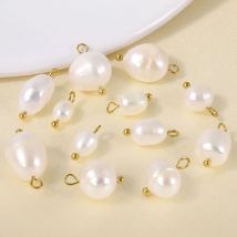New 5pcs/lot Irregular Pearl Pendants Charms DIY Handmade Jewelry Making Accessories Pearl Findings Charms for Necklace Earrings