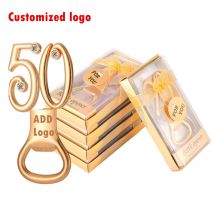 30 stücke Boxen Jahrestag Dekoration Geschenke Goldene 50 Jahr Flasche Opener für 50th Geburtstag