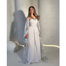 Maßgeschneiderte hochwertige Jersey-Abendkleider, zartes, trägerloses, ärmelloses, maßgeschneidertes Anlasskleid, maßgeschneidertes Ballkleid