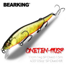 Bearking 11cm 14g SP nurkowanie 1.5m profesjonalne Minnow Wobbler przynęty wędkarskie jakości