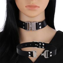 Harajuku Choker Spleiß Schnalle Halskette Pu Leder Cosplay Anime Halsketten Kragen Gothic Schmuck Geschenk