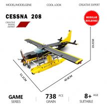Militär cessna 208 Angriff Modellbau steine Soldaten Armee Flugzeug Ziegel Spielzeug für Weihnachten Thanksgiving-Tage Geschenke