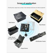1/2/3/4 Holes Blank Board 86 Panel D Type XLR RCA Wall Sockets 86 Panel Information Box Audio Video Power Outlet Aluminum Alloy