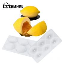 SHENHONG 3D Limone Design Francese Dessert Mousse di Frutta Stampi 6 Cavità Stampi per Torta in Silicone Cucina Bakeware Pasticceria Strumenti di Cottura