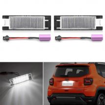 Icarlite 2 pezzi Canbus LED luce targa per Jeep Renegade 2015-2021 bianco auto-styling numero lampada 12V OEM: 68247166 AA