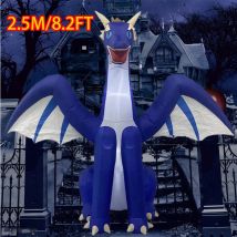 Aufblasbares Spielzeug, blauer Drache, Halloween-aufblasbares Modell, leuchtendes aufblasbares Modell, Halloween-Atmosphäre, Dekorationsmodell