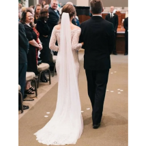 Bianco avorio 2 strati eleganti veli da sposa da sposa velo da festa accessori da sposa con pettine grezzo da sposa semplice Veu De Noiva