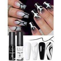 Black White Colors Paint Gel Nail Polish 5ml Soak Off UV LED Gel Nail Art DIY Design Semi Permanent Varnishes Manicure