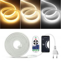 Tira de luces Led COB para decoración de habitación al aire libre, cinta de neón Flexible con Control remoto, WiFi, Bluetooth, impermeable, 220V, 20M, 30M, 50M