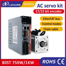 Lichuan Ethercat Servomotor 750 W und 1000 W mit Servotreiber LC20E Kit 80ST 3000 U/min Hochgeschwindigkeitsmotor für CNC-Fräsmaschine