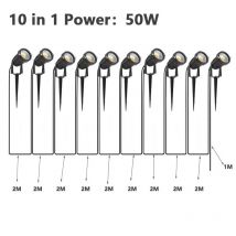 Cable Free Led Garden Decorative Light 10 Trailer 1 Lawn Light 50W Safe Voltage 220V110V12V Waterproof Warm White Spot Light