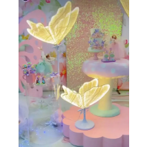 Mini Butterfly Led Modern Romantic Creative White Lace Dia 40cm Butterflies Lights for Wedding Party Decor Hall Stage Lighting
