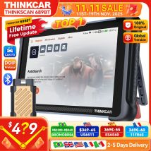 Global Version THINKCAR THINKSCAN 689BT OBD2 Diagnostic Tool DOIP CANFD Bi-directional ECU Coding 34 Resets Lifetime Free Update