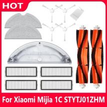 Für xiaomi mijia 1c stytj01zhm seite haupt bürste wassertank mop tuch hepa filter teile kit roboter staubsauger zubehör