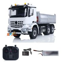 RC Trucks 1/14 6x6 RTR Hydraulischer RC Muldenkipper Metallgehäuse mit Licht- und Soundsystem Funkfernbedienung Automodell Jungenspielzeug