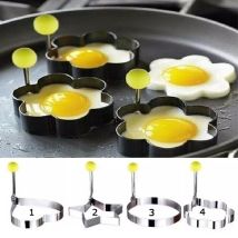 Stampo per anelli per uova fritte e pancake a forma di cuore/stella/cerchio/fiore in acciaio inossidabile a mano, gadget per frittata domestica per cuociuova