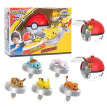 Pokemon spinning top piłka zabawka figurka oryginalna Pikachu Charmander Squirtle Mew Eevee pudełko gyro spin gra bitewna poke dziecko
