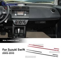 Echt Weiche Carbon Faser Für Suzuki Swift Sport ZC31S 2005 2006 2007 2008 2009 2010 Auto Center Console Passagier Aufkleber