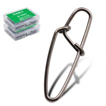 50-100 pcs/box Edelstahl Haken Lock Snap Swivel Solide Ring Sicherheit Snap 0 #-4 # angeln Haken Stecker Fisch Box Tackle-Tool