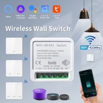 Tuya WiFi Smart Interruttore della luce Smart Home Wireless RF 433 mhz Interruttore a parete con pulsante tramite Alexa Google Home Alice Smart Life App
