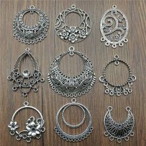 6 stücke Antike Silber Farbe Ohrring Stecker Charms Für Schmuck Machen Charms Ohrring Stecker Schmuck Erkenntnisse DIY