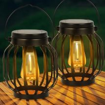Solar leuchten Metall Solar E27 Laterne im Freien hängende Solar leuchten im Freien wasserdicht für außen dekorative solar betriebene Glühbirne