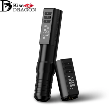 Kiss of Dragon Penna per macchinetta per tatuaggi wireless Motore coreless professionale Batteria di grande capacità 2400mAh per tatuatori