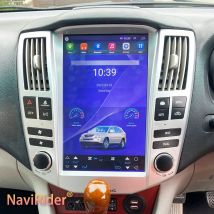 12.1" Tesla Style Android 14 Screen Radio For Lexus RX RX300 RX330 RX350 RX400 Toyota Harrier Car Multimedia Video Player GPS