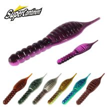Supercontinent fanatik Lures 80mm/8pcs 55mm/15pcs Soft Lure Fishing Lures Soft Silicone Baits Larva soft bait