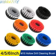 Spazzola per pulizia trapano cavo da 4/5/6 pollici filettatura M10 Power Scrub pulito per interni auto bagno mobili in legno plastica pelle